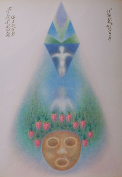 Giove(prosperità, abbondanza, benessere)-pastelli su carta cm.50x35 