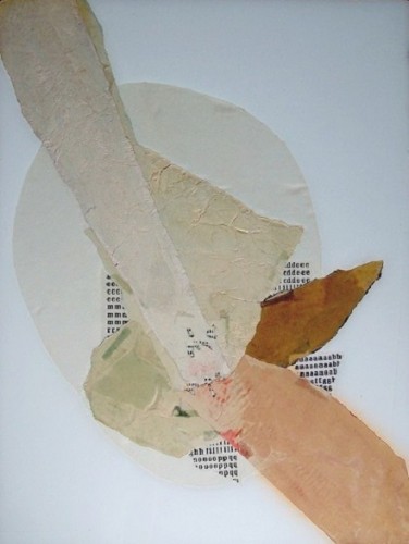 Situiazioni, 1972-collage su vetro cm. 51x61  