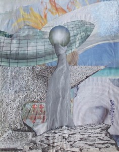 Arte psichica, 2000-collage su carta cm.50x40  